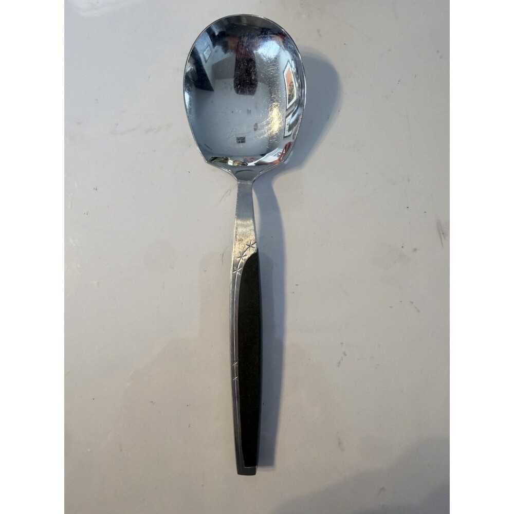 Mar-Crest Stainless Japan Atomic‎ Starburst 8” Serving Spoon Vintage